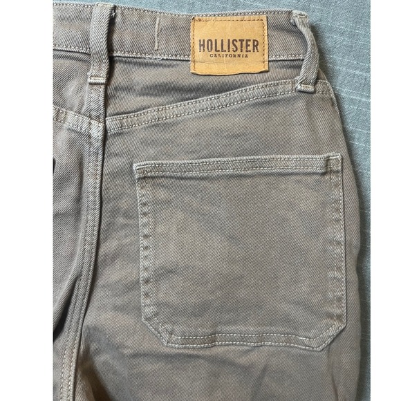 Hollister Ultra High-Rise Dad Jean Brown Cargo Straight Leg Pants W24R 00R - Picture 4 of 9